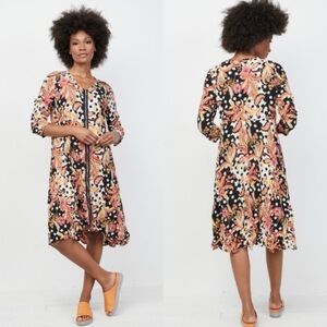 * New LIV BY HABITAT SZ XLG Zip Front Dress IN POPPY